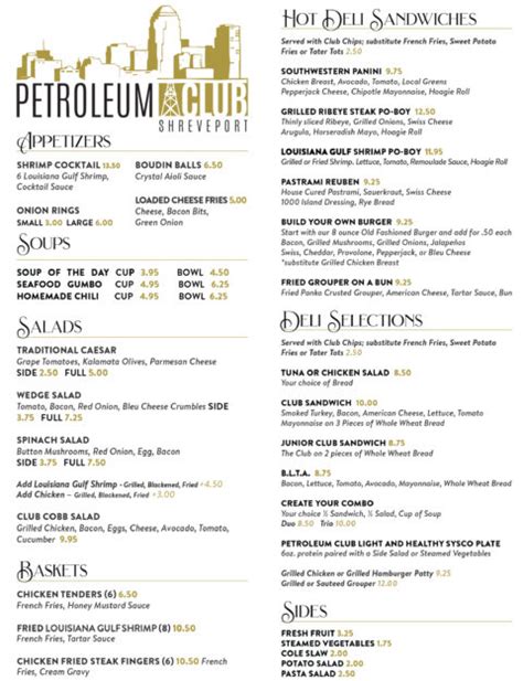 petroleum club wichita ks menu.